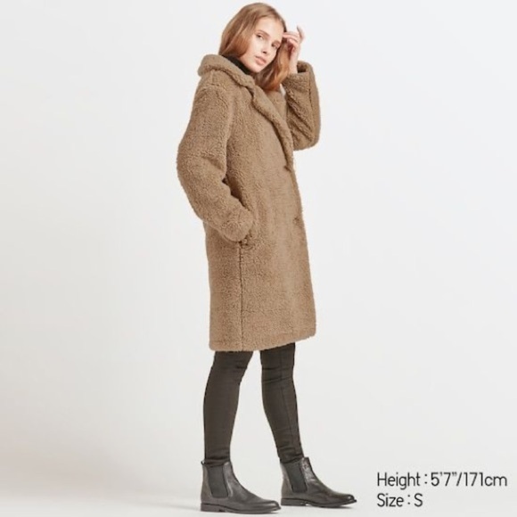 Uniqlo Jackets & Blazers - Uniqlo Pile Lined Fleece Tailored Coat Small